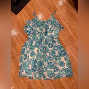 Lilly Pulitzer Vibrant Blue and Green Dress